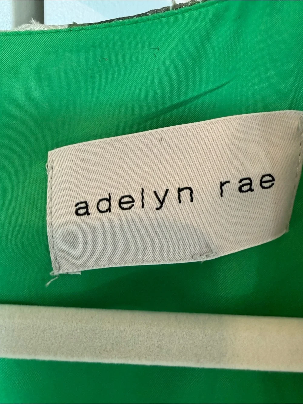 Adelyn Rae Green Floral Empire-Waist Mini Dress